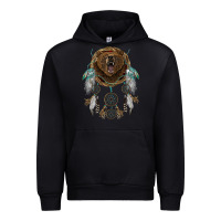 Foreset Green bear  native dreamcatcher Urban Hoodie - BarkalooDesign
