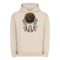 Pigment French Oak bear  native dreamcatcher Urban Hoodie - BarkalooDesign