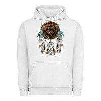 Pigment Lunar Rock bear  native dreamcatcher Urban Hoodie - BarkalooDesign