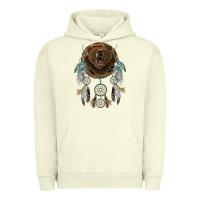 Pigment Pistachio bear  native dreamcatcher Urban Hoodie - BarkalooDesign