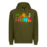 Army Green summer nana Premium Hoodie - RanaPortraitStore