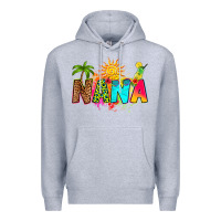 Heather Grey summer nana Premium Hoodie - RanaPortraitStore