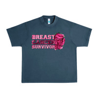 Midnight Navy Breast Cancer Survivor Urban Heavy Tee - texasbilliewilder
