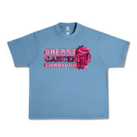 Pebble Blue Breast Cancer Survivor Urban Heavy Tee - texasbilliewilder