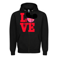 Black Minnie Mouse Zipper Hoodie - CowhideDigitalArt
