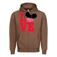 Chestnut Minnie Mouse Zipper Hoodie - CowhideDigitalArt