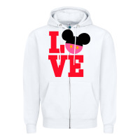 White Minnie Mouse Zipper Hoodie - CowhideDigitalArt