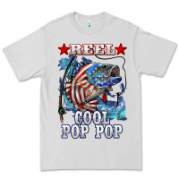 Dove Grey reel cool pop pop american flag bass Premium Tee - LillyAllenDesigns