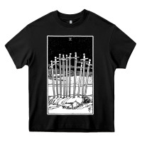 Black ten of swords   x of swords   tarot card   major arcana   fortune tell Heavy Core Tee - tuanDangUi
