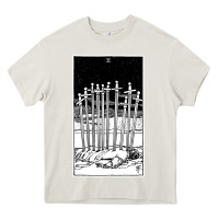 Cream ten of swords   x of swords   tarot card   major arcana   fortune tell Heavy Core Tee - tuanDangUi