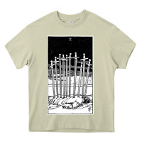 Mossy ten of swords   x of swords   tarot card   major arcana   fortune tell Heavy Core Tee - tuanDangUi