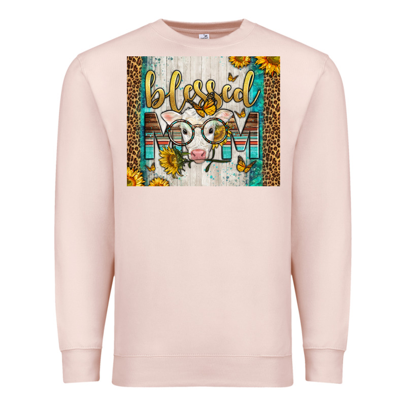 Western Blessed Mom Baby Calf Premium Sweatshirt by LillyAllenDesigns | Teevron