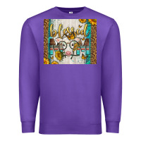 Purple Western Blessed Mom Baby Calf Premium Sweatshirt - LillyAllenDesigns