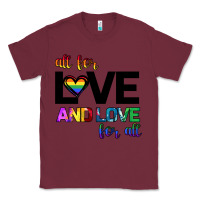 Burgundy All For Love And Love For All Classic Tee - Bettercallsaul
