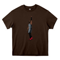 Chocolate Brown kyrie irving pointing up Heavy Core Tee - tuanDangUi