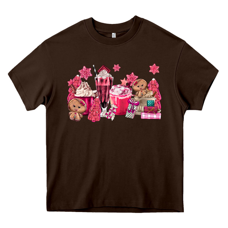 Pink Gingerbread Coffee Heavy Core Tee by MaliasSmallBusiness | Teevron