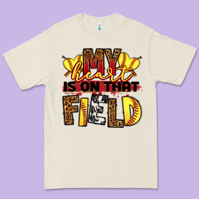 Softball My Heart Is On That Field Premium Tee Designed By Ranaportraitstore