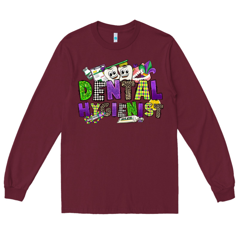 Dental Hygienest Mardi Gras Long Sleeve Tee by CowGirlArtShop | Teevron