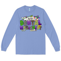 Colony Blue dental hygienest mardi gras Long Sleeve Tee - CowGirlArtShop