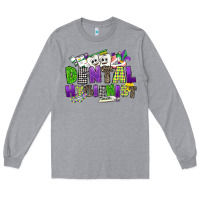 Heather Grey dental hygienest mardi gras Long Sleeve Tee - CowGirlArtShop