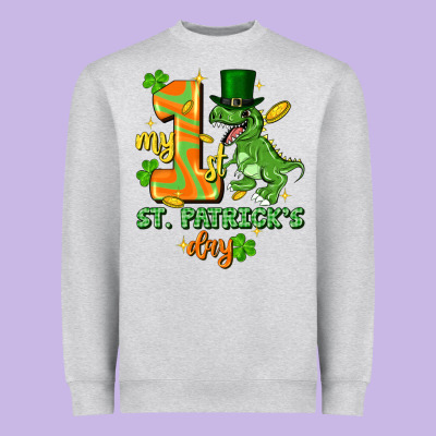 My First St. Patricks Day Heavyweight Sweatshirt Designed By Fadigitalartstudio