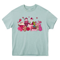 Arona pink santa coffee Heavy Core Tee - MaliasSmallBusiness