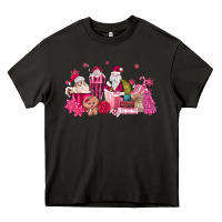 Asphalt pink santa coffee Heavy Core Tee - MaliasSmallBusiness