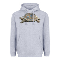 Heather Grey Tortoise Illustrations Heavyweight Hoodie - LillyAllenDesigns