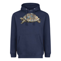 Navy Tortoise Illustrations Heavyweight Hoodie - LillyAllenDesigns