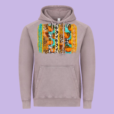 Fall Pumpkin Brushstrokes Vintage Hoodie Designed By Nancycooperartshop