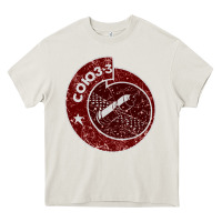 Cream soyuz 3 space program Heavy Core Tee - tuanDangUi
