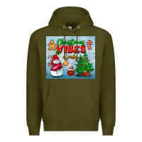 Army Green christmas vibes only tumbler Premium Hoodie - BundleAndBundleShop