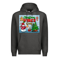 Charcoal Heather christmas vibes only tumbler Premium Hoodie - BundleAndBundleShop