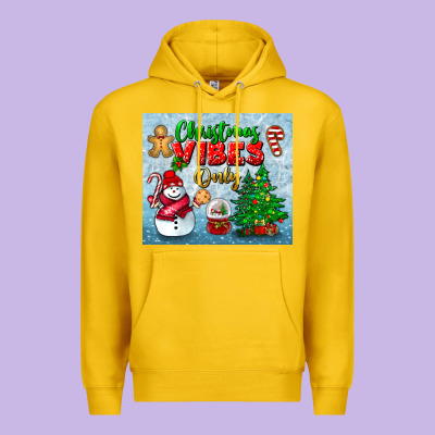 Christmas Vibes Only Tumbler Premium Hoodie Designed By Bundleandbundleshop