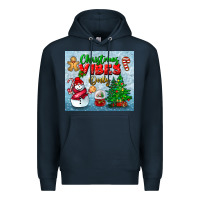 Navy christmas vibes only tumbler Premium Hoodie - BundleAndBundleShop