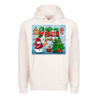 Pale Pink christmas vibes only tumbler Premium Hoodie - BundleAndBundleShop