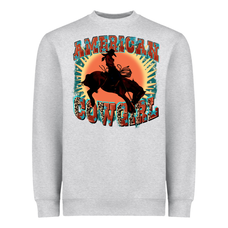 American Cowgirl 4th Of July Heavyweight Sweatshirt by FaDigitalArtStudio | Teevron