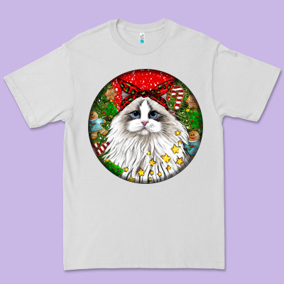Christmas Ragdoll  Cat Premium Tee Designed By Lillyallendesigns