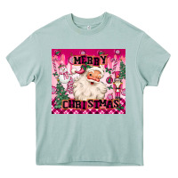 Arona merry pink christmas santa Heavy Core Tee - MaliasSmallBusiness