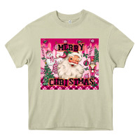 Mossy merry pink christmas santa Heavy Core Tee - MaliasSmallBusiness
