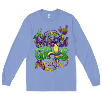 Colony Blue happy mardi gras yall Long Sleeve Tee - CowGirlArtShop