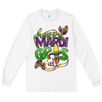 White happy mardi gras yall Long Sleeve Tee - CowGirlArtShop