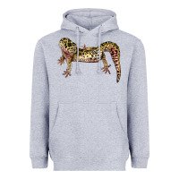 Heather Grey Gecko Lizard Illustrations Heavyweight Hoodie - LillyAllenDesigns