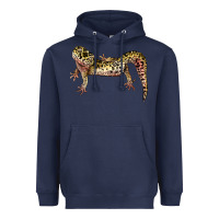 Navy Gecko Lizard Illustrations Heavyweight Hoodie - LillyAllenDesigns