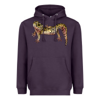 Plum Gecko Lizard Illustrations Heavyweight Hoodie - LillyAllenDesigns