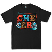 Black Cheer Baseball stitchs Premium Tee - LillyAllenDesigns