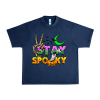 Navy Stay spooky Urban Heavy Tee - NancyCooperArtShop