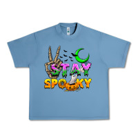 Pebble Blue Stay spooky Urban Heavy Tee - NancyCooperArtShop