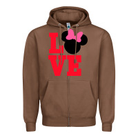 Chestnut Minnie Mouse Zipper Hoodie - CowhideDigitalArt
