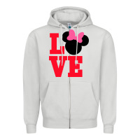Dove Grey Minnie Mouse Zipper Hoodie - CowhideDigitalArt